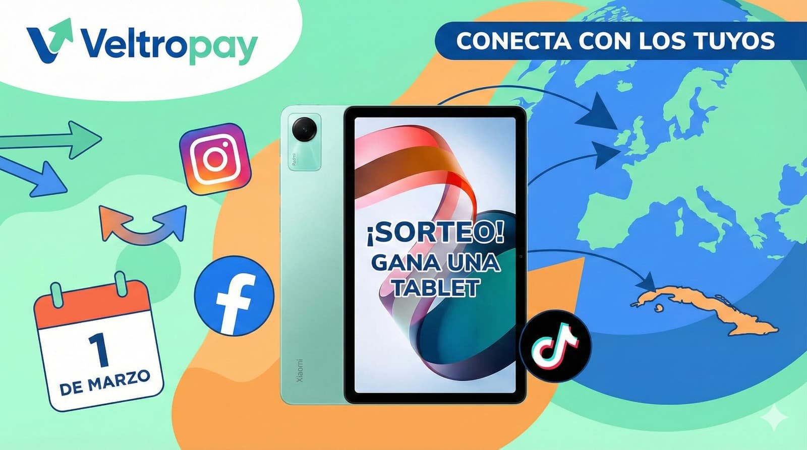 🎁 ¡Sorteazo en Veltropay! Gana una Xiaomi Redmi Pad 2 y conecta con los tuyos