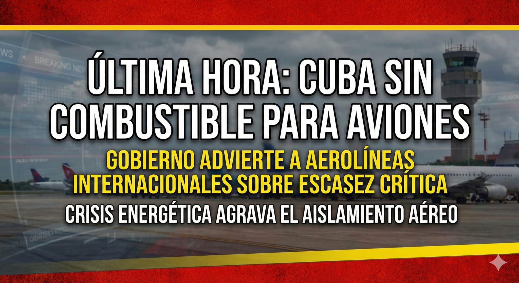 Alerta Máxima: Cuba se queda sin combustible para aviones y advierte a aerolíneas internacionales