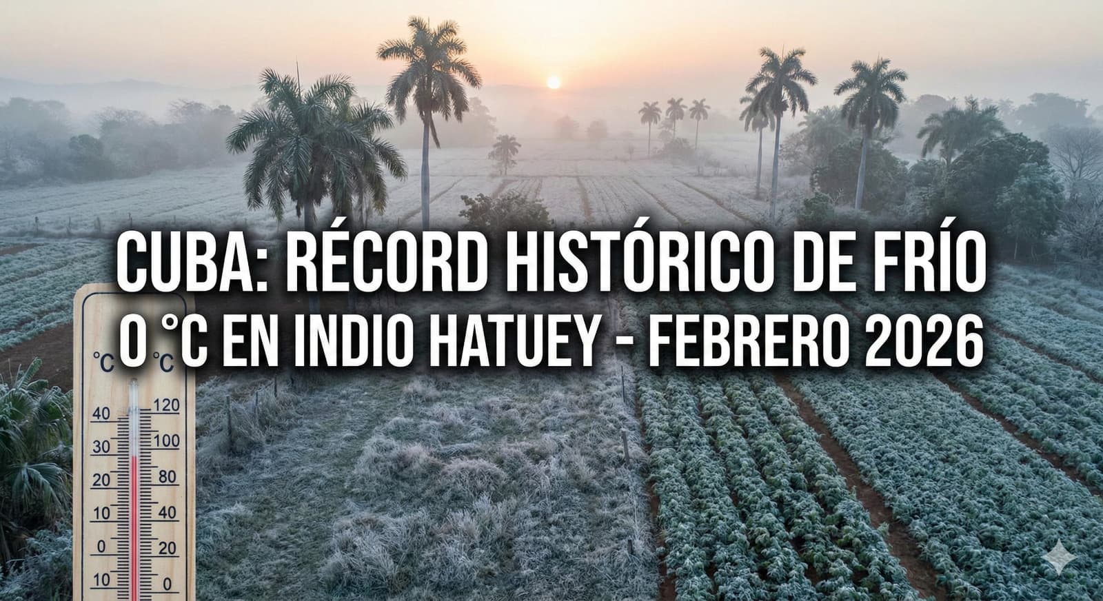 Cuba se congela: Se registra récord histórico de 0 °C en Indio Hatuey