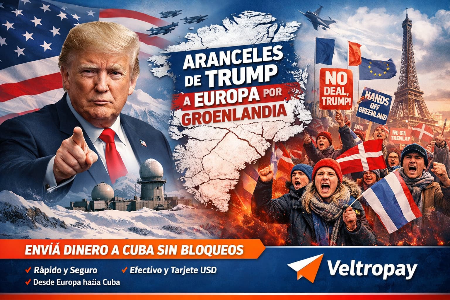 Trump anuncia nuevos aranceles a Europa por Groenlandia y reabre la tensión comercial internacional