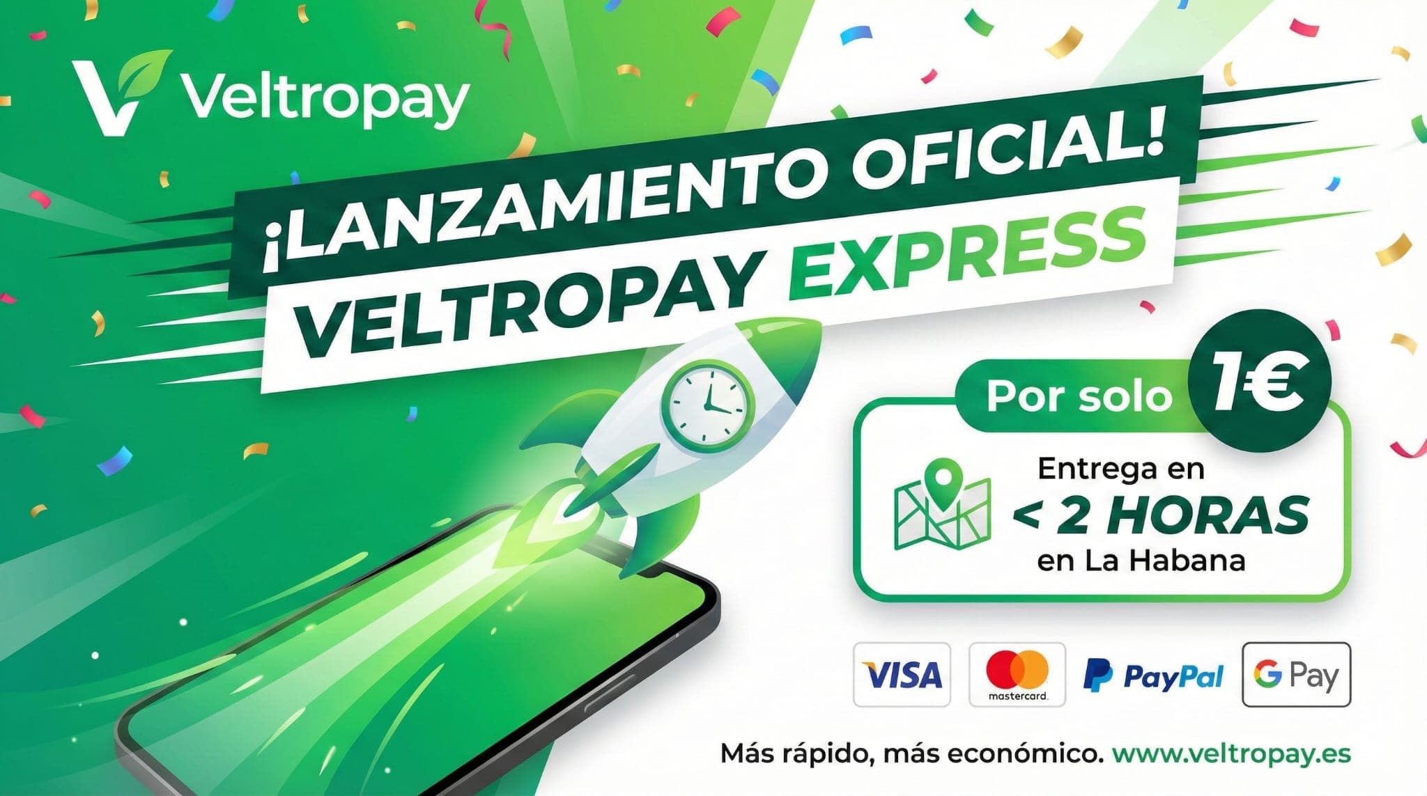 Veltropay Express: Tu dinero en mano en La Habana en menos de 2 horas