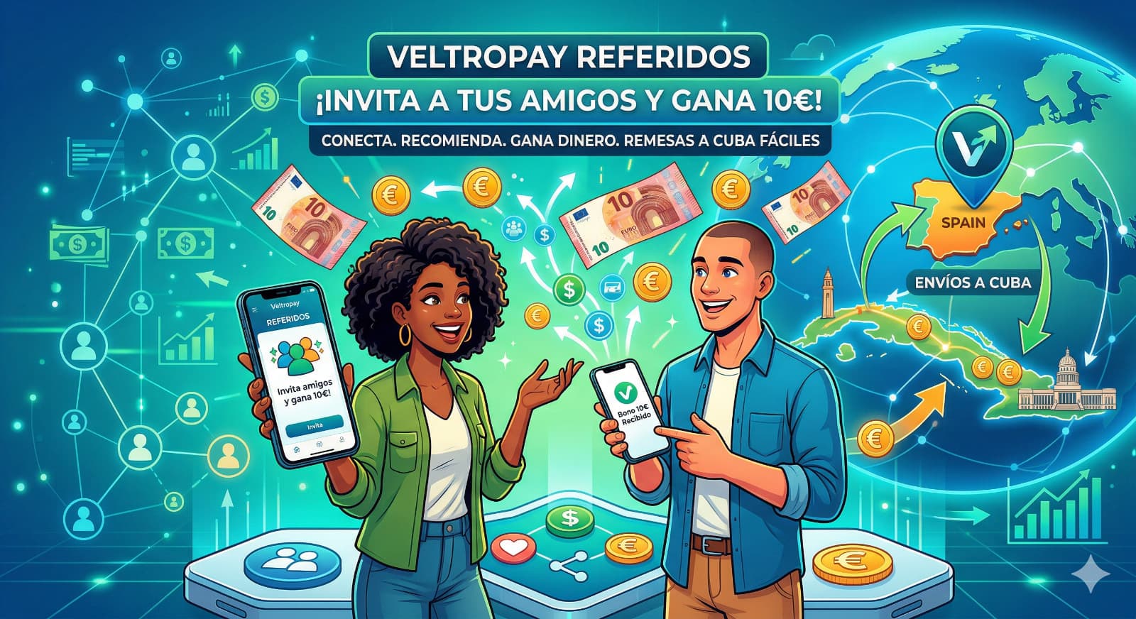 Veltropay: Primera empresa de remesas a Cuba que da dinero por invitar a amigos (un sistema al estilo de los grandes bancos)